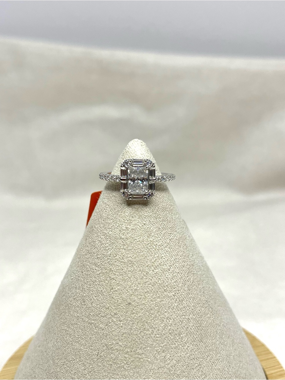 Classic Emerald-Cut Solitaire Ring with Moissanite